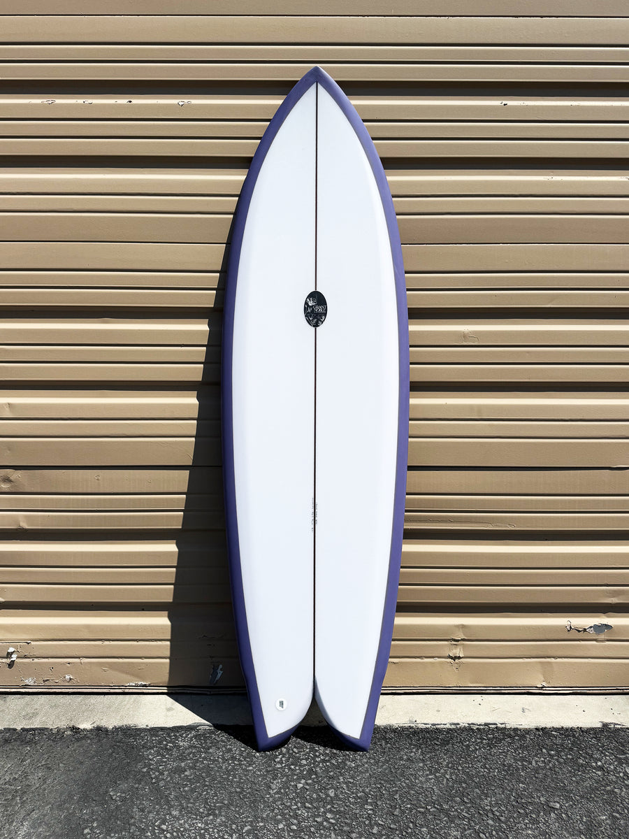 Grant Noble | 5’8" Betta Fish Clear Purple Surfboard