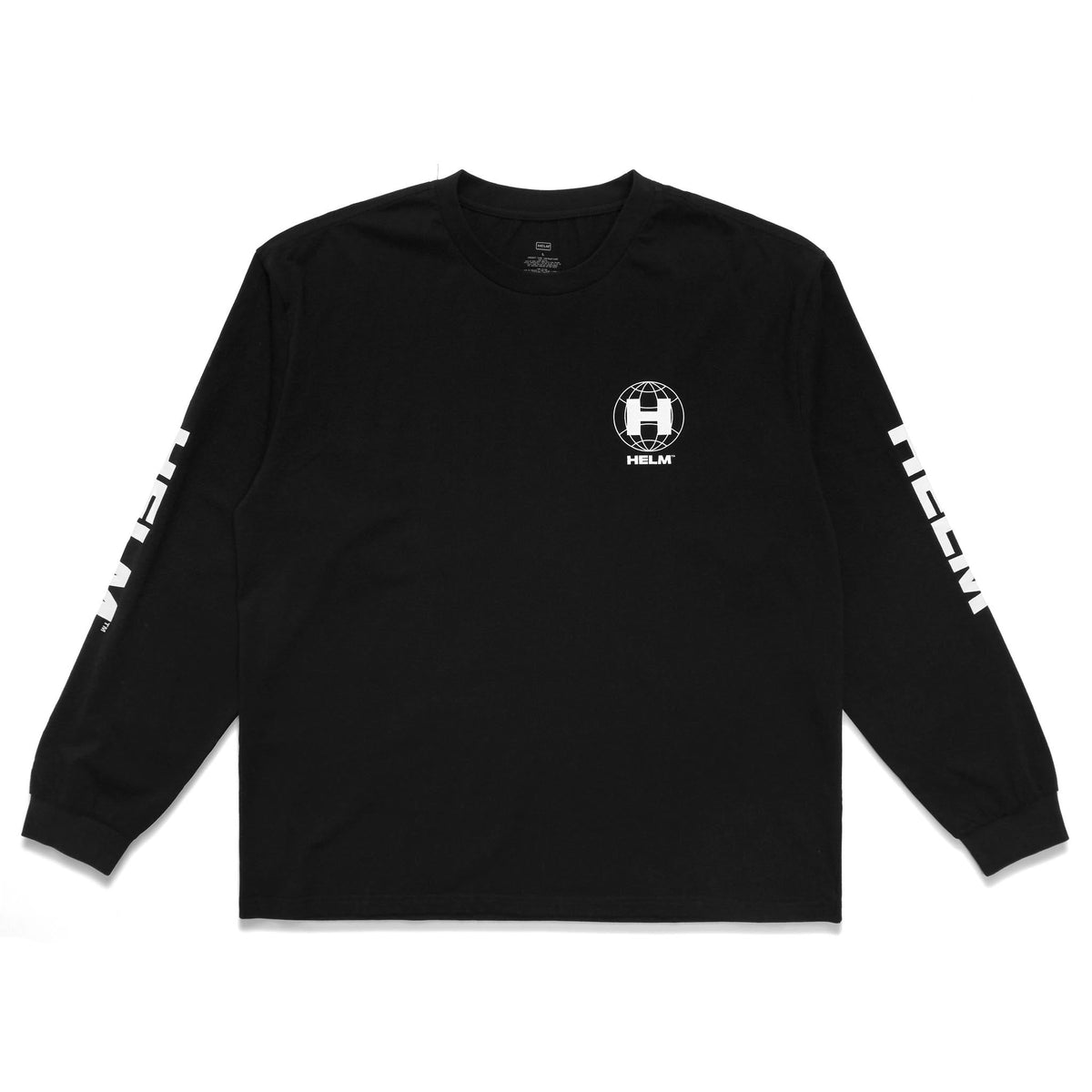 Globe Chest L/S Tee | Black - Surf Bored