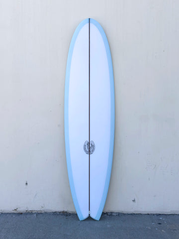 6'11" Fishy Noserider - Bottom Blue Tint Surfboard - Surf Bored