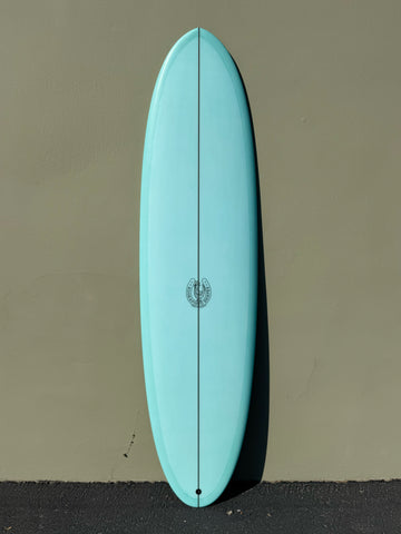 7'4" Thin Twin Aqua Surfboard