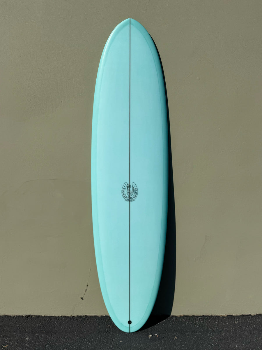 7'4" Thin Twin Aqua Surfboard