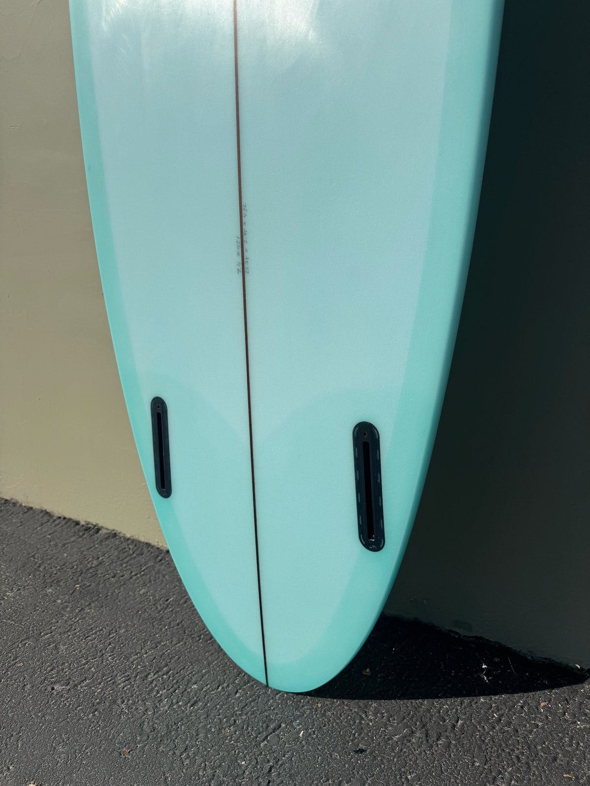 7'4" Thin Twin Aqua Surfboard - Surf Bored