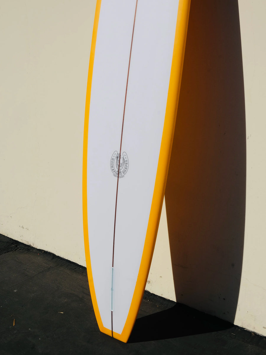 Kookapinto Shapes | 9'6" Classic Noserider - Mango Deck Tint Longboard - Surf Bored