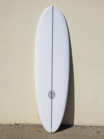 6'8" Thick Twin Clear Surfboard