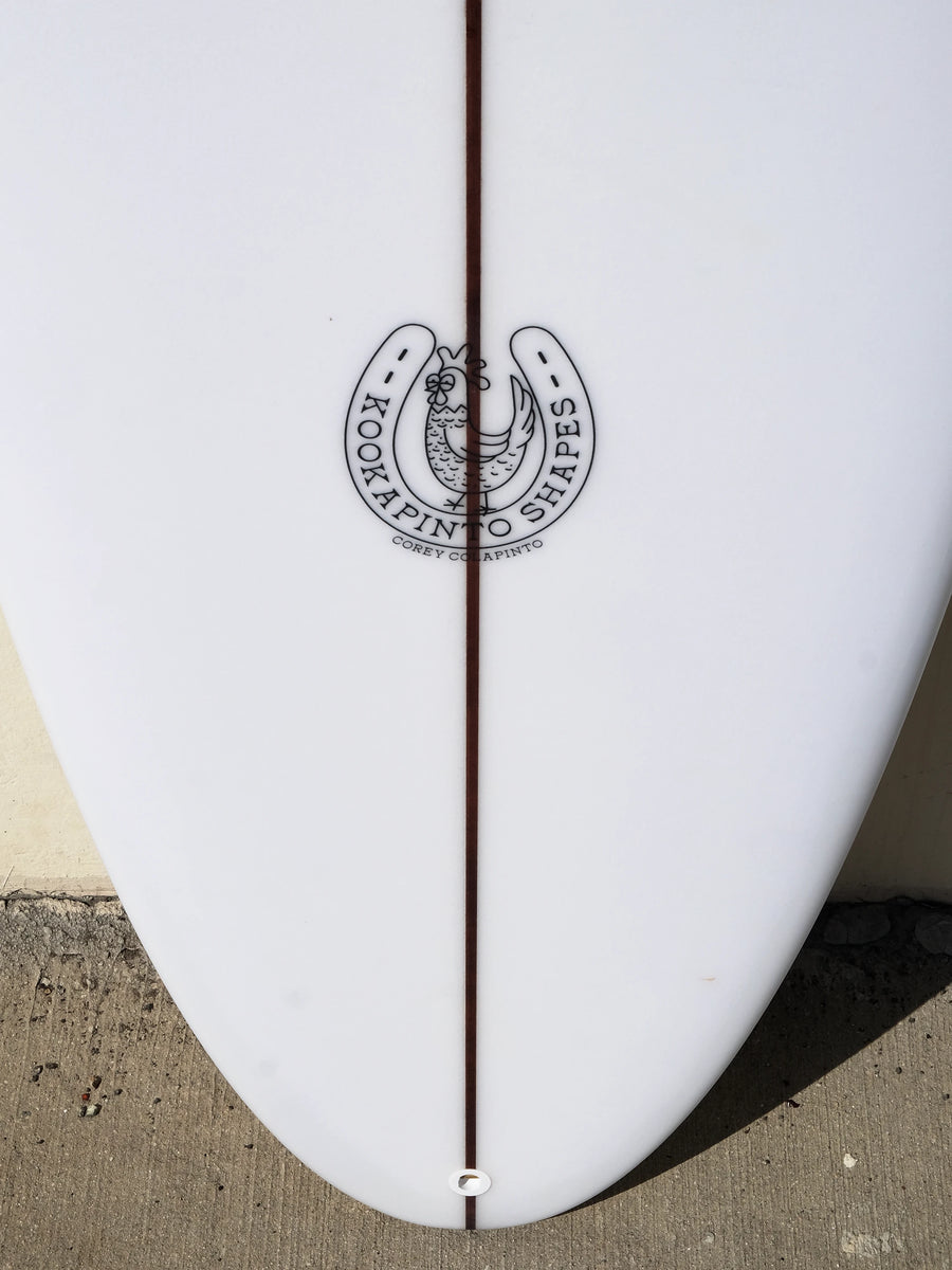 6'8" Thick Twin Clear (Wider) Surfboard - Surf Bored