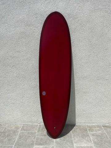 Koz McRae Surfingboards | 6’10” Red Speed Whistle Hull Surfboard (USED) - Surf Bored