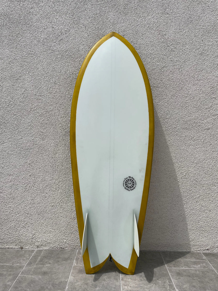 Koz McRae SurfingBoards | 5’4” Zandona Twin Gold Clear Surfboard (USED) - Surf Bored