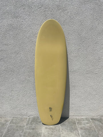 Koz McRae SurfingBoards | 6’2” Stubby Yellow Blue Surfboard (USED) - Surf Bored