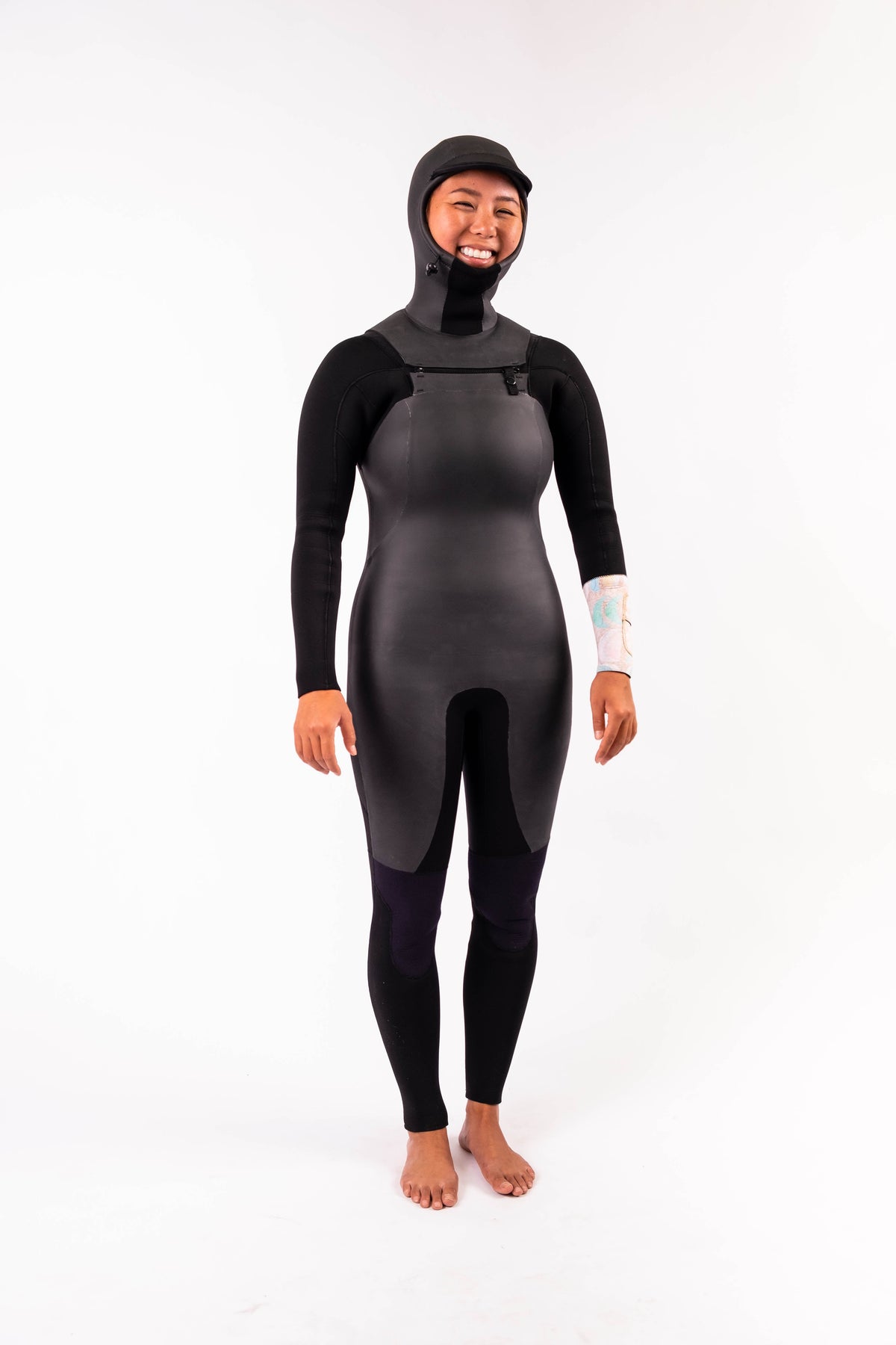 LA LUNA 5/4 CHEST ZIP HOODED FULLSUIT - Surf Bored