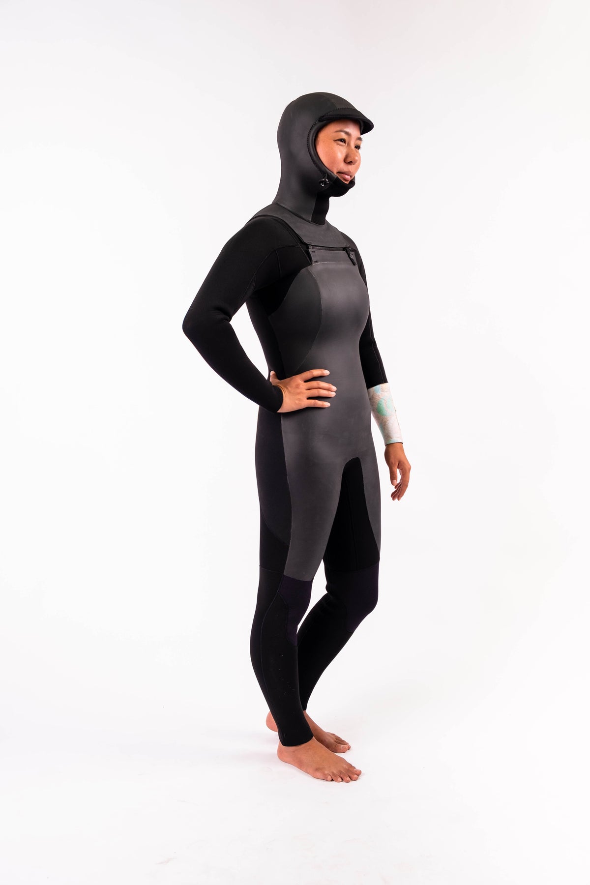 LA LUNA 5/4 CHEST ZIP HOODED FULLSUIT - Surf Bored