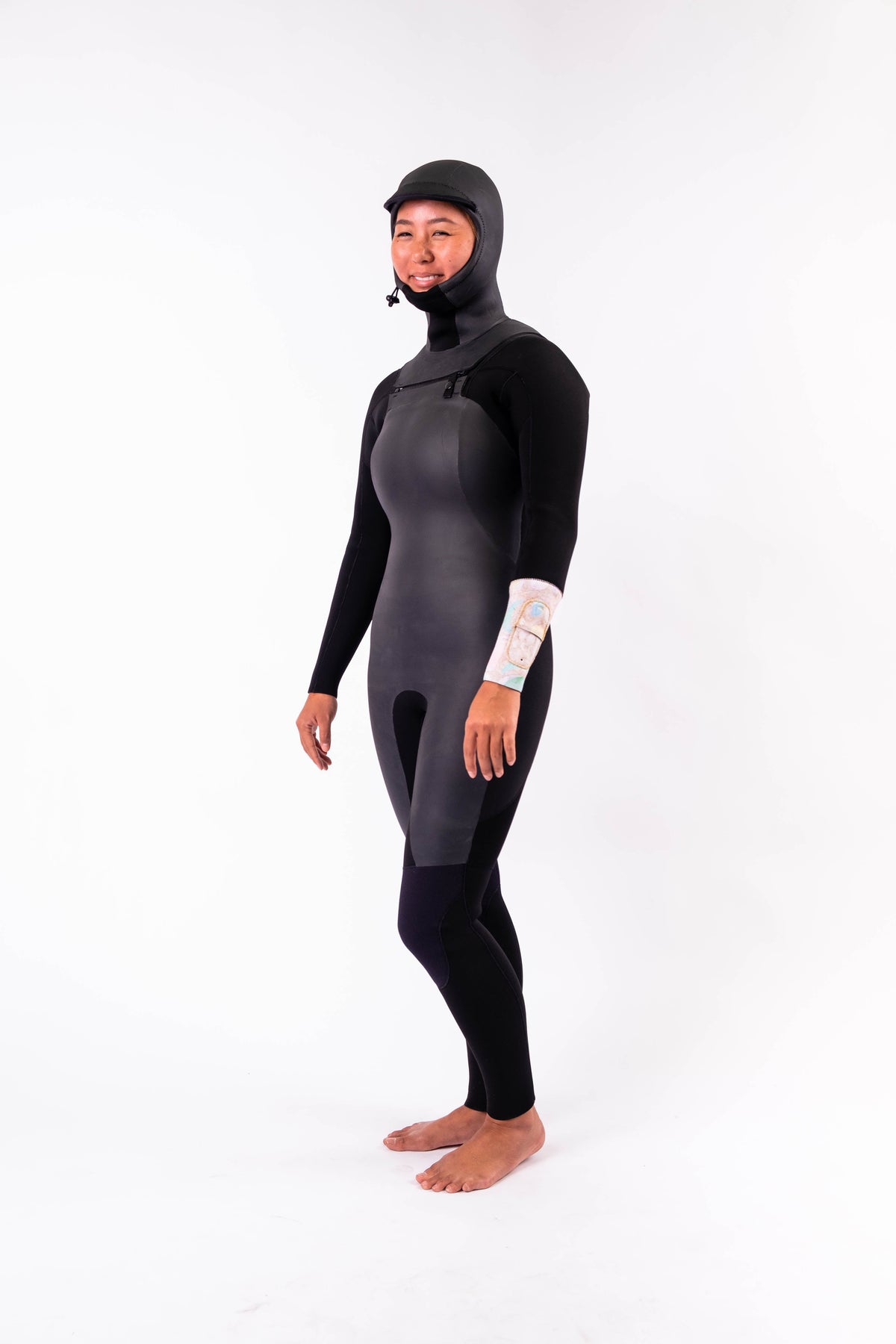 LA LUNA 5/4 CHEST ZIP HOODED FULLSUIT - Surf Bored