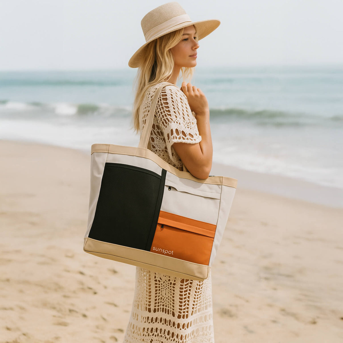 Premium Beach Tote with Pull-out Blanket - Surf Bored