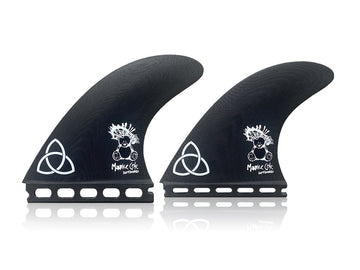 Ailerons De Surf NVS Apex Series - Modèle Ono Twin, Couleur Noir