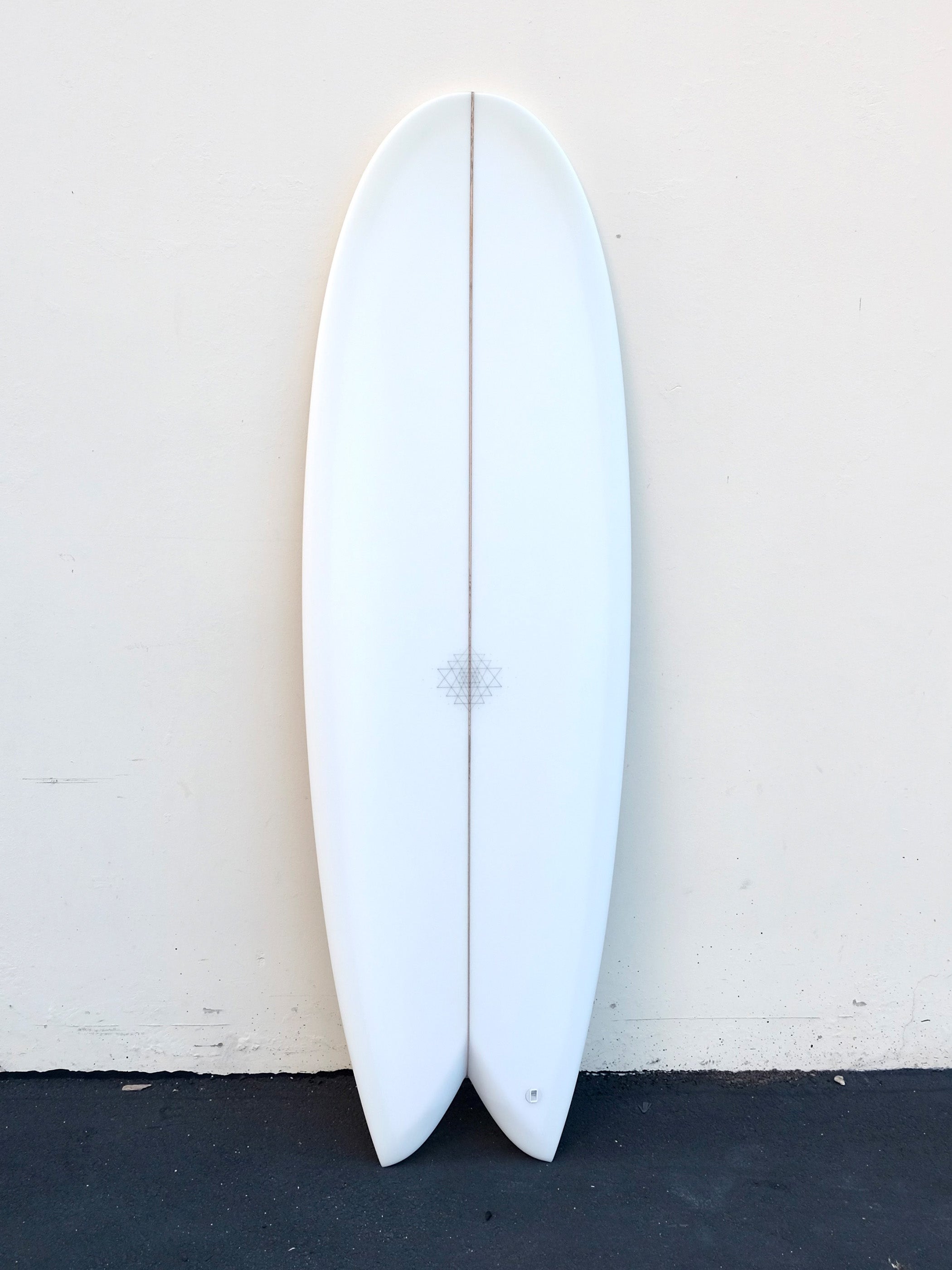 Mandala | 5'8” Mini Twinzer Fish Clear Surfboard