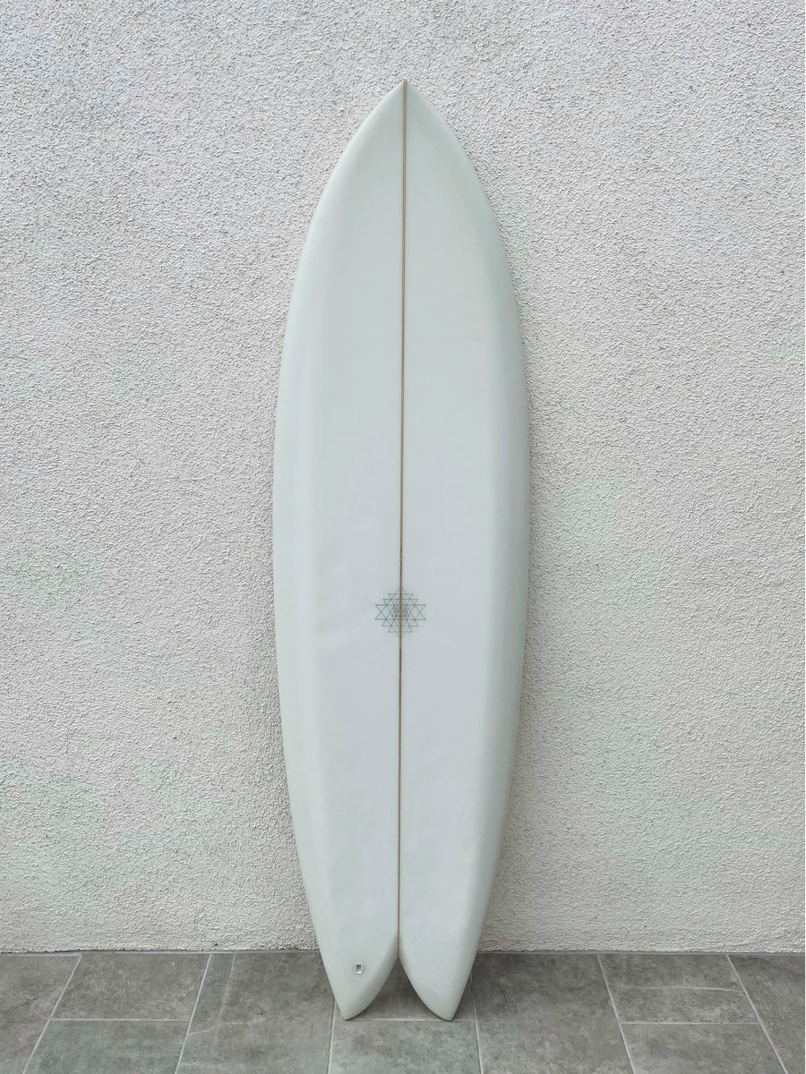 Mandala | 6’0” Fish Clear Twin Fin Surfboard (USED) - Surf Bored