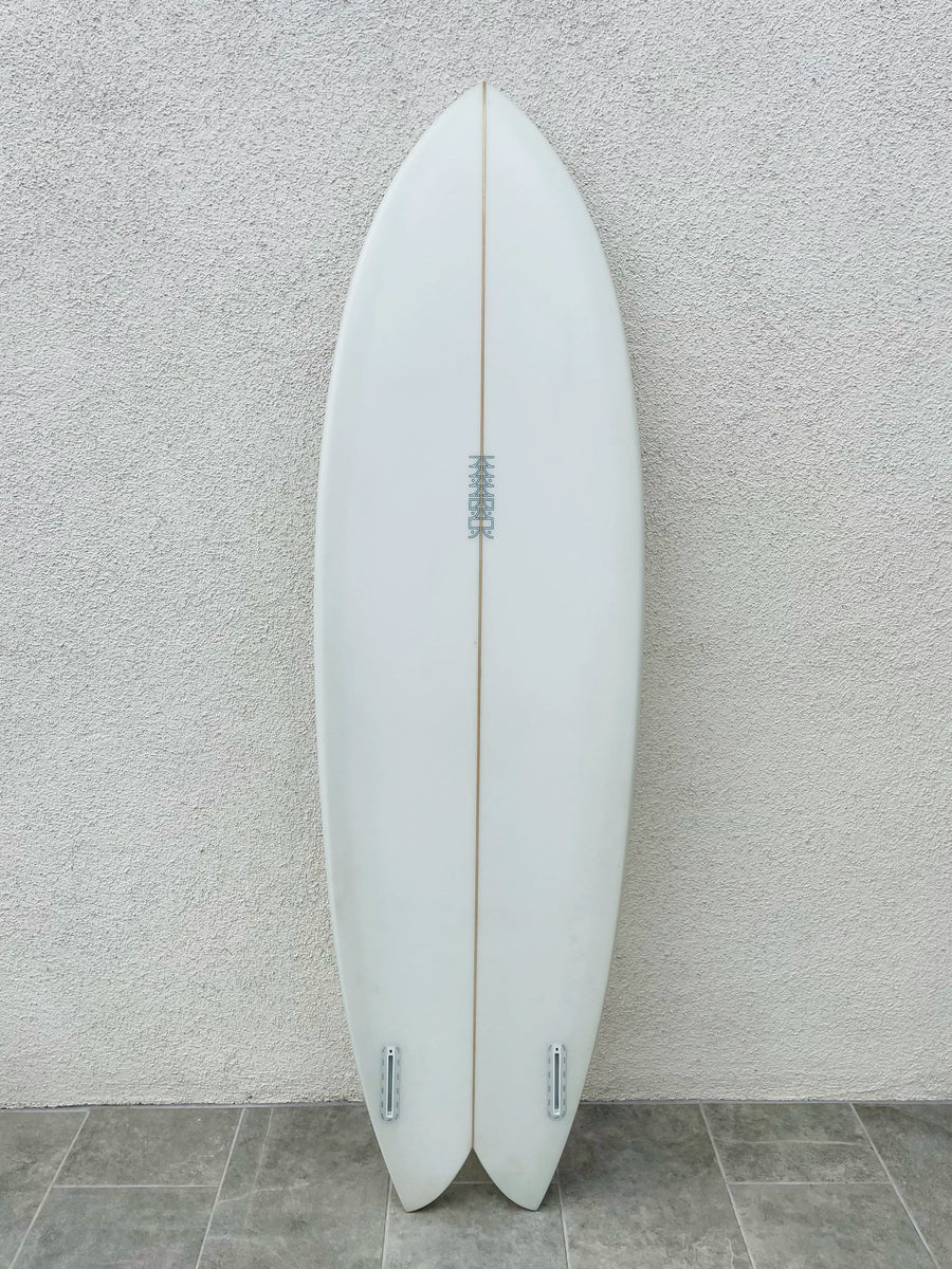 Mandala | 6’0” Fish Clear Twin Fin Surfboard (USED) - Surf Bored