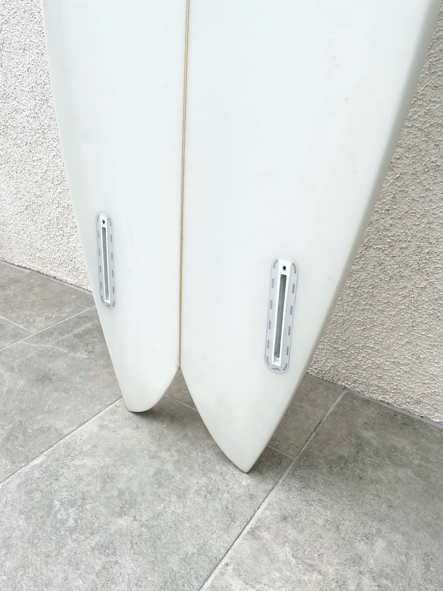 Mandala | 6’0” Fish Clear Twin Fin Surfboard (USED) - Surf Bored