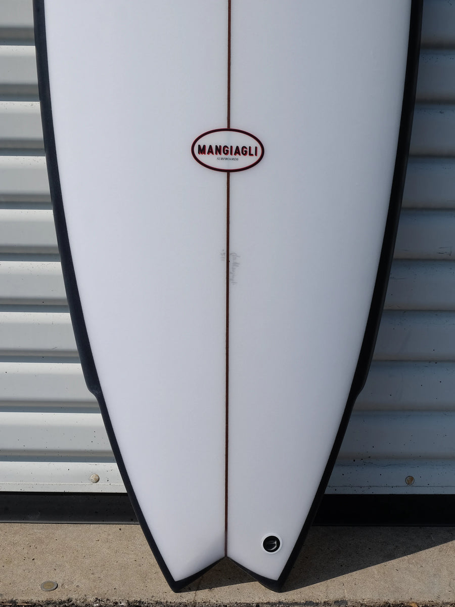 5'10" M2 Black & Clear Performance Swallowtail Surfboard - Surf Bored