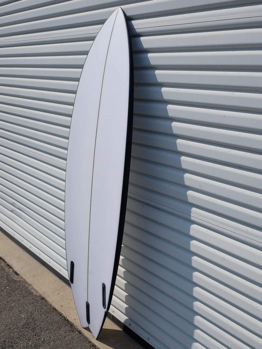 5'10" M2 Black & Clear Performance Swallowtail Surfboard - Surf Bored