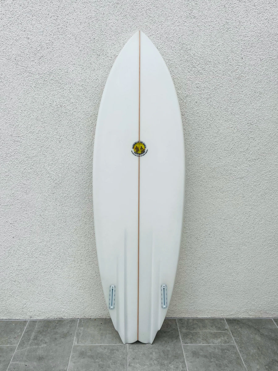 Morning Of The Earth | 5’6” Tracks Twinny Clear Surfboard (USED) - Surf Bored