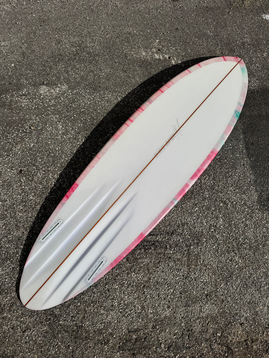 Petal to the Metal | 6’6” Charlotte Charger Abstract Surfboard (USED)