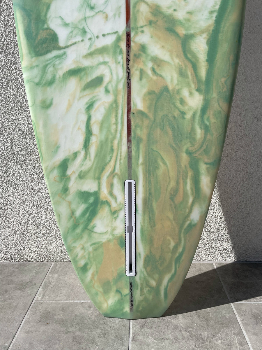 Roger Hinds | 6’2” Aussie V Clear Abstract Surfboard (USED) - Surf Bored