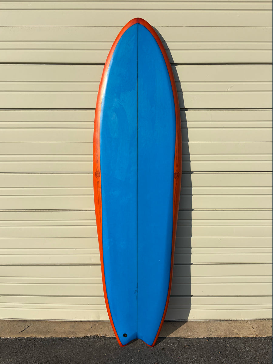 Ryan Burch | 6'2” Cuttle Fish Blue and Orange Surfboard (USED)
