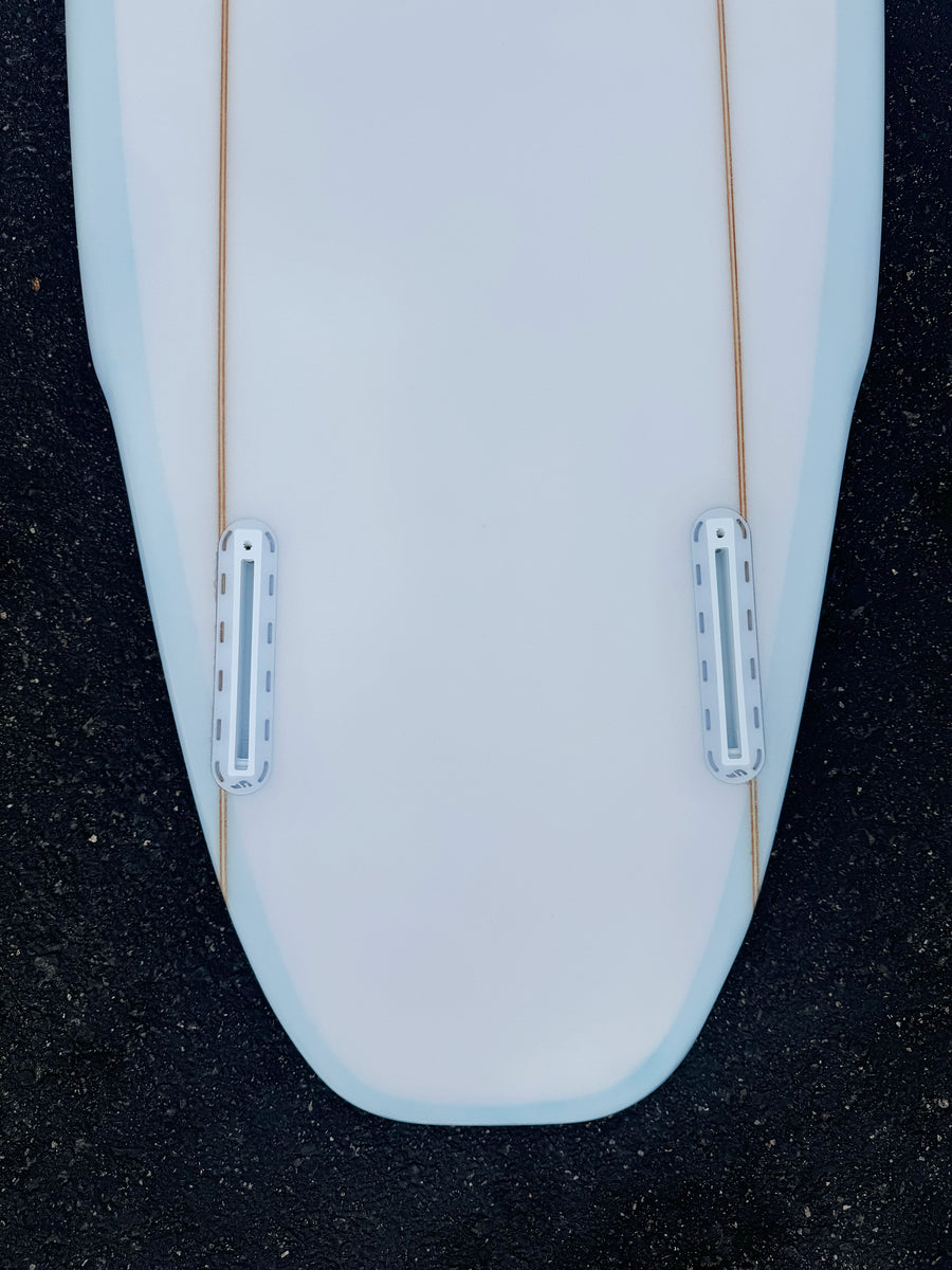 Simon Jones Designs | 5’8” Calypte Ice Blue Dual Stringer Surfboard
