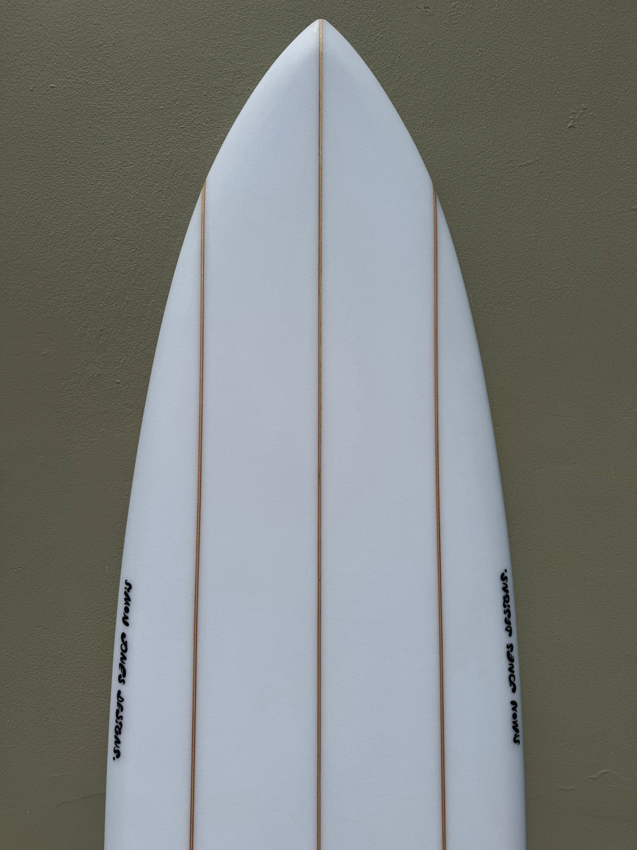 Simon Jones Designs | 6’10” Fiji Triple Stringer Clear Surfboard