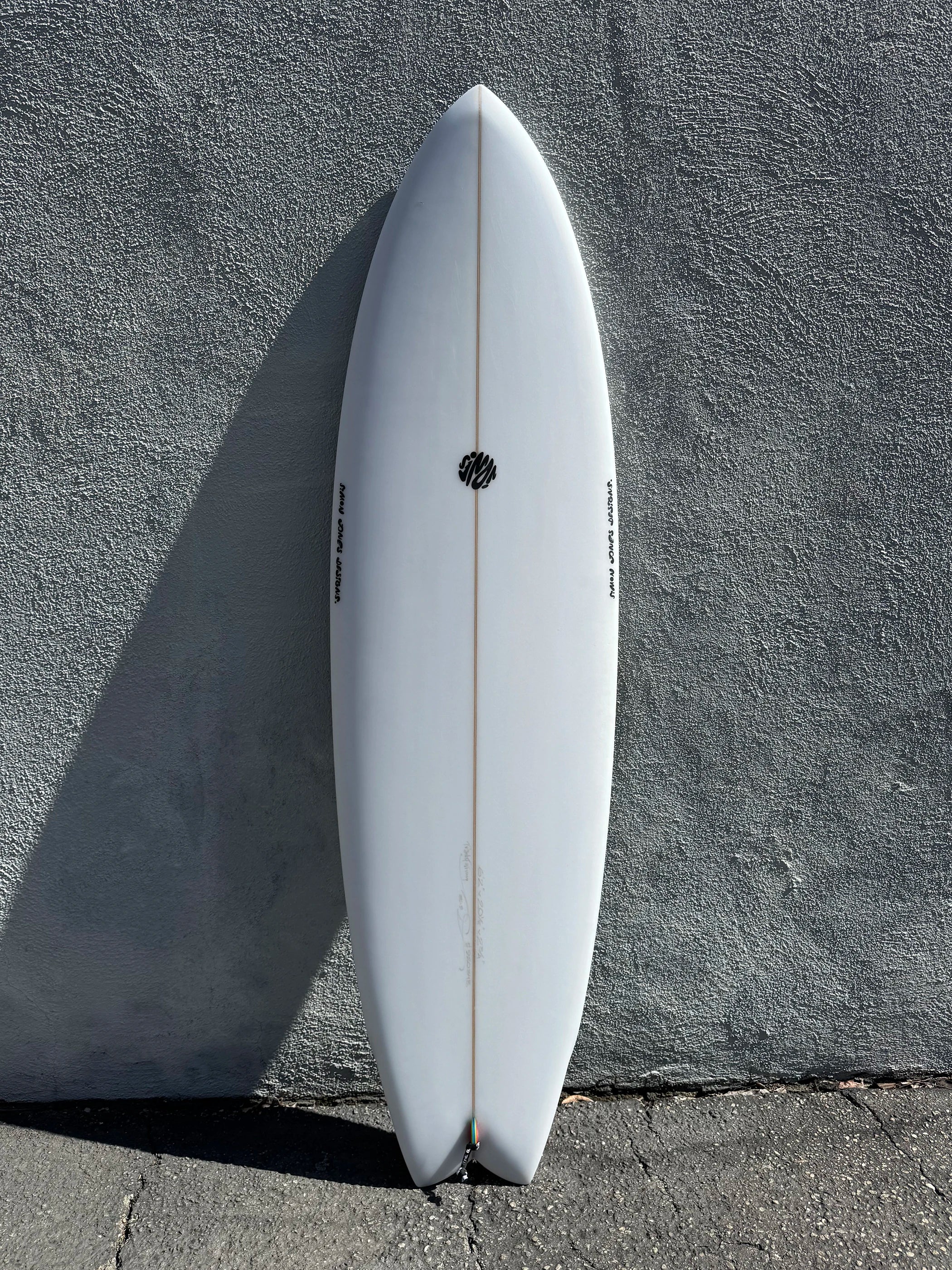Simon Jones Designs | 6'2” Tracks Twinny Clear Surfboard