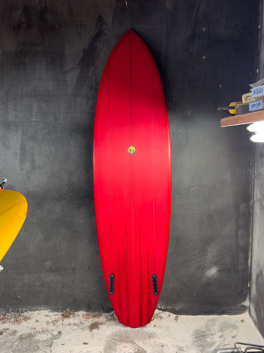 Simon Jones Designs | 6’6” Fiji Triple Stringer Diamond Tail Ruby Surfboard - Surf Bored