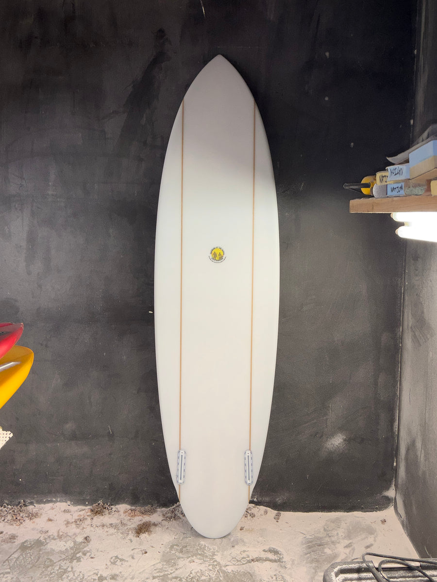 Simon Jones Designs | 6’6” Twin Pin Clear Surfboard - Surf Bored
