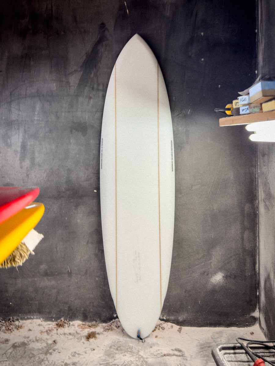 Simon Jones Designs | 6’6” Twin Pin Clear Surfboard - Surf Bored