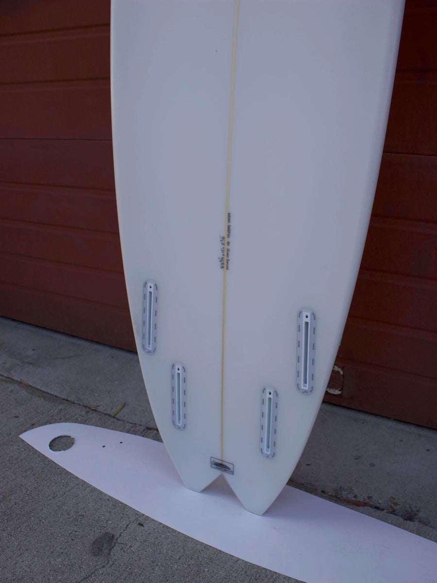 Simon Shapes | Simon Shapes | 5'8 3/4'' Swallow Quad | Clear Surfboard - Surf Bored