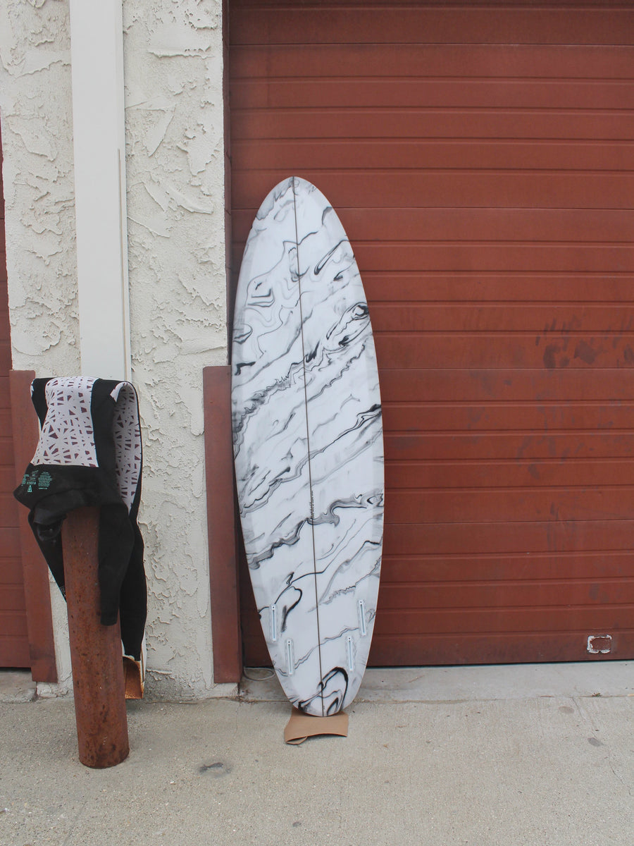 Simon Shapes | Simon Shapes | 6'8'' Arc Tail Quad Hull | Black/White Surfboard - Surf Bored