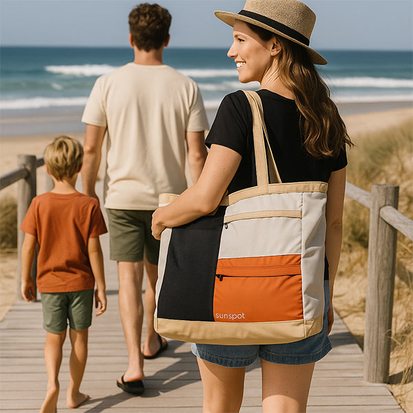Premium Beach Tote with Pull-out Blanket - Surf Bored