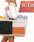 Premium Beach Tote with Pull-out Blanket