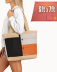 Premium Beach Tote with Pull-out Blanket