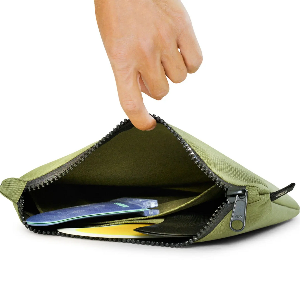 Surfboard Fin Wallet - Olive Drab - Surf Bored