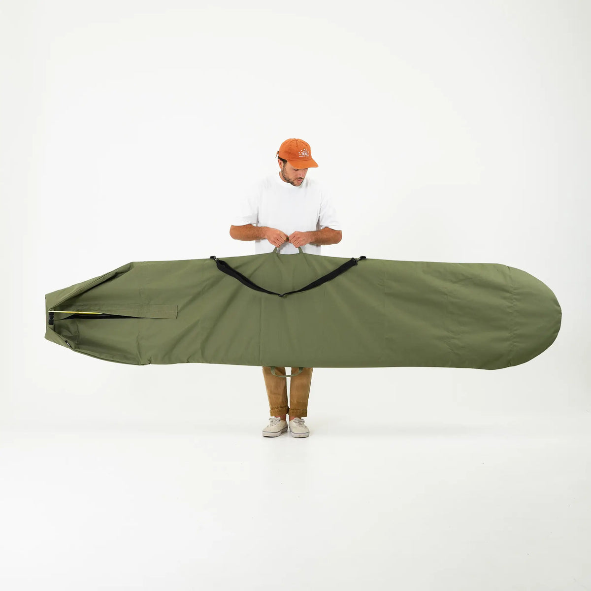 Olive Drab Canvas Surfboard Bag - Surf Bored