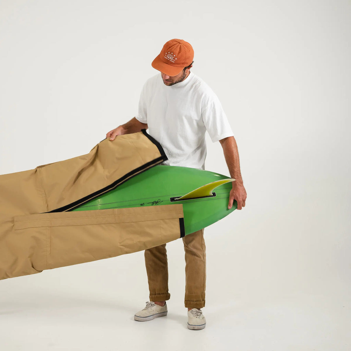 Harbor Tan Canvas Surfboard Bag - Surf Bored