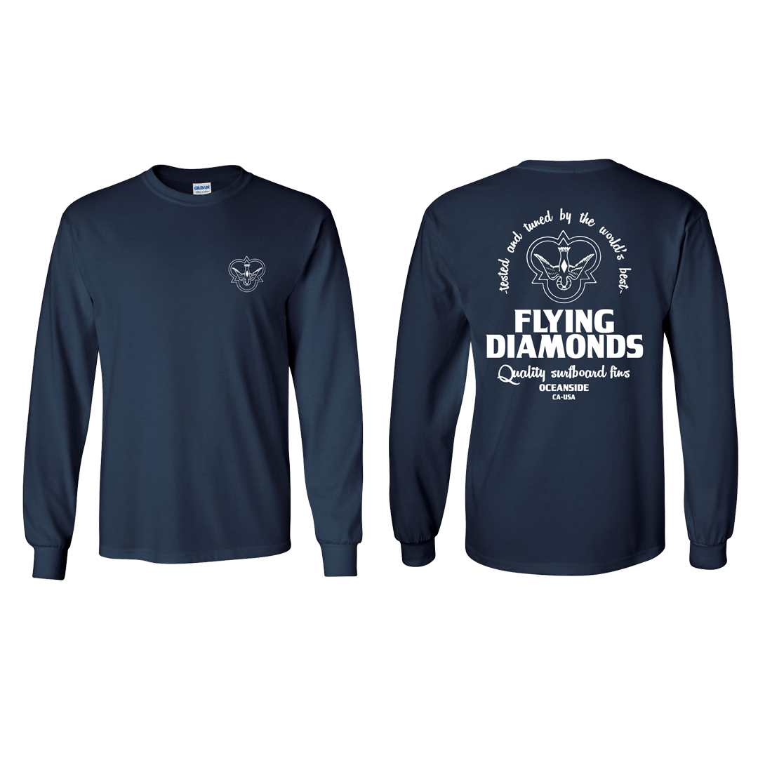 Tshirt - Tested & Tuned - Navy - Long Sleeve - Surf Bored