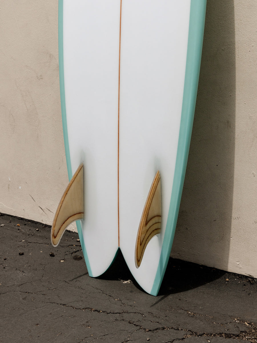 Tyler Warren | Tyler Warren | 5’10” Dream Fish Clear Blue Surfboard - Surf Bored