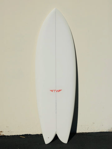 Tyler Warren | 5’7” Dream Fish Opaque White Surfboard