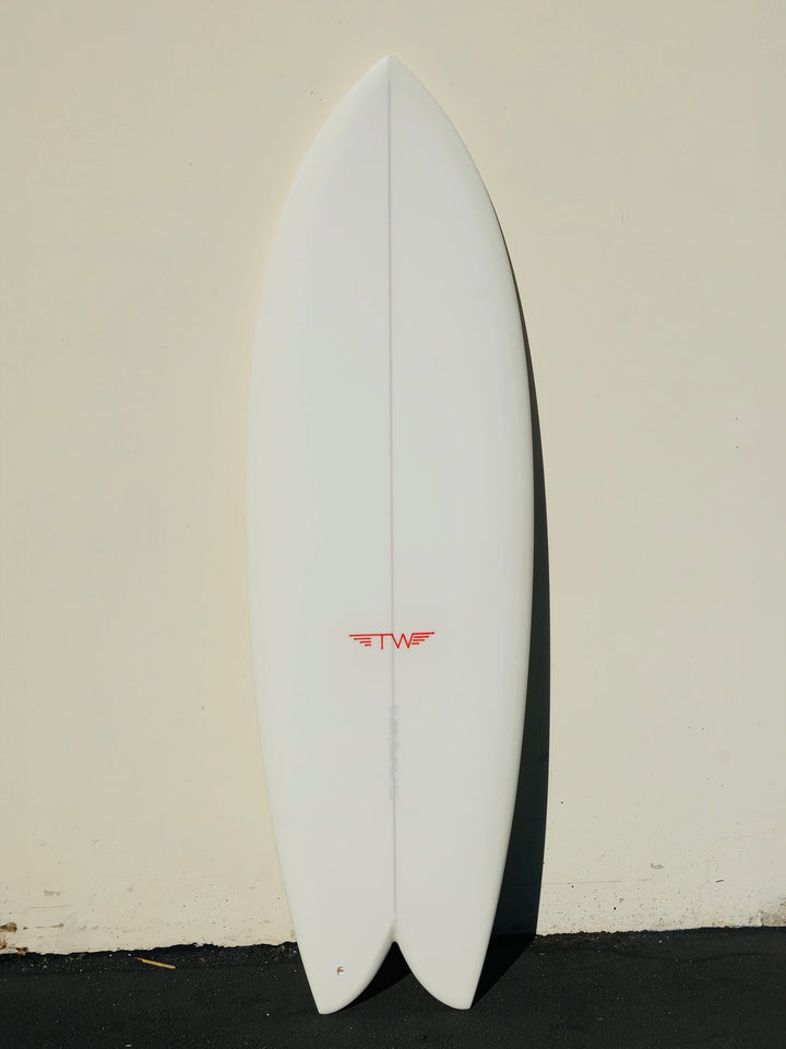 Tyler Warren | 5’7” Dream Fish Opaque White Surfboard - Surf Bored