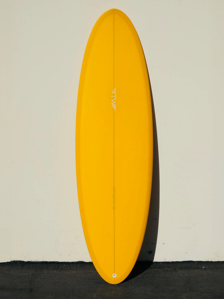 Tyler Warren | 6’0” Quadratic Egg Mustard Yellow Surfboard - Surf Bored