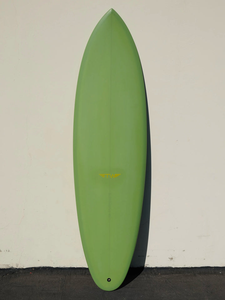 Tyler Warren | 6’6” Twin Pin Military Green Surfboard - Surf Bored