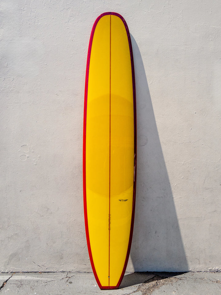 Tyler Warren | Tyler Warren | 9’8” Salinas Gold & Wine Glossed Longboard - Surf Bored