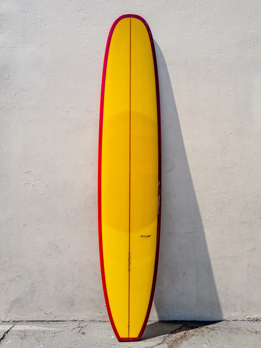 Tyler Warren | 9'8” Salinas Gold & Wine Glossed Longboard Tyler Warren | 9'8” Salinas Gold & Wine Glossed Longboard