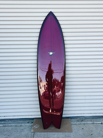 WESTON Surfboards // 7'0" Long Fish // Beet Red Surfboard - Surf Bored